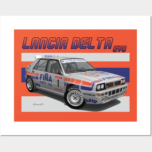 Lancia Delta EVO GrpA Wall Art by PjesusArt